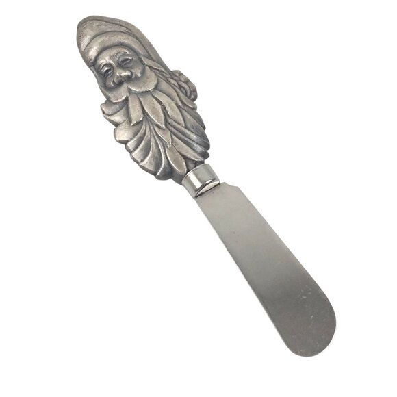 Christmas Spreader Knives Cake Server Santa Snowman Holiday Flatware Lot Charcut - Picture 9 of 12